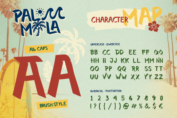 Palmila Font PNG with transparent background - Preview 1