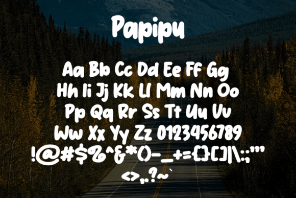 Papipu Font PNG with transparent background - Preview 1