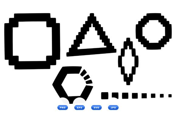 Pixel Art Geometric Shapes SVG Graphic by DesignVectx · Creative Fabrica