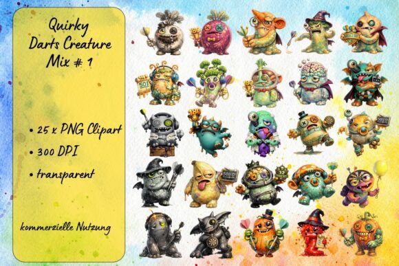Quirky Darts Creatures