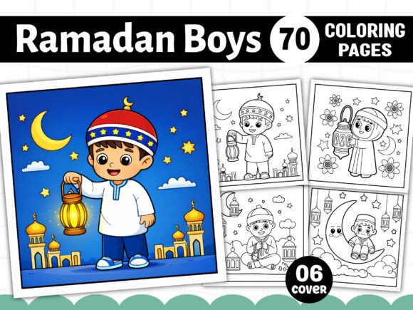 Ramadan Coloring Book for Boys Ages 4–8