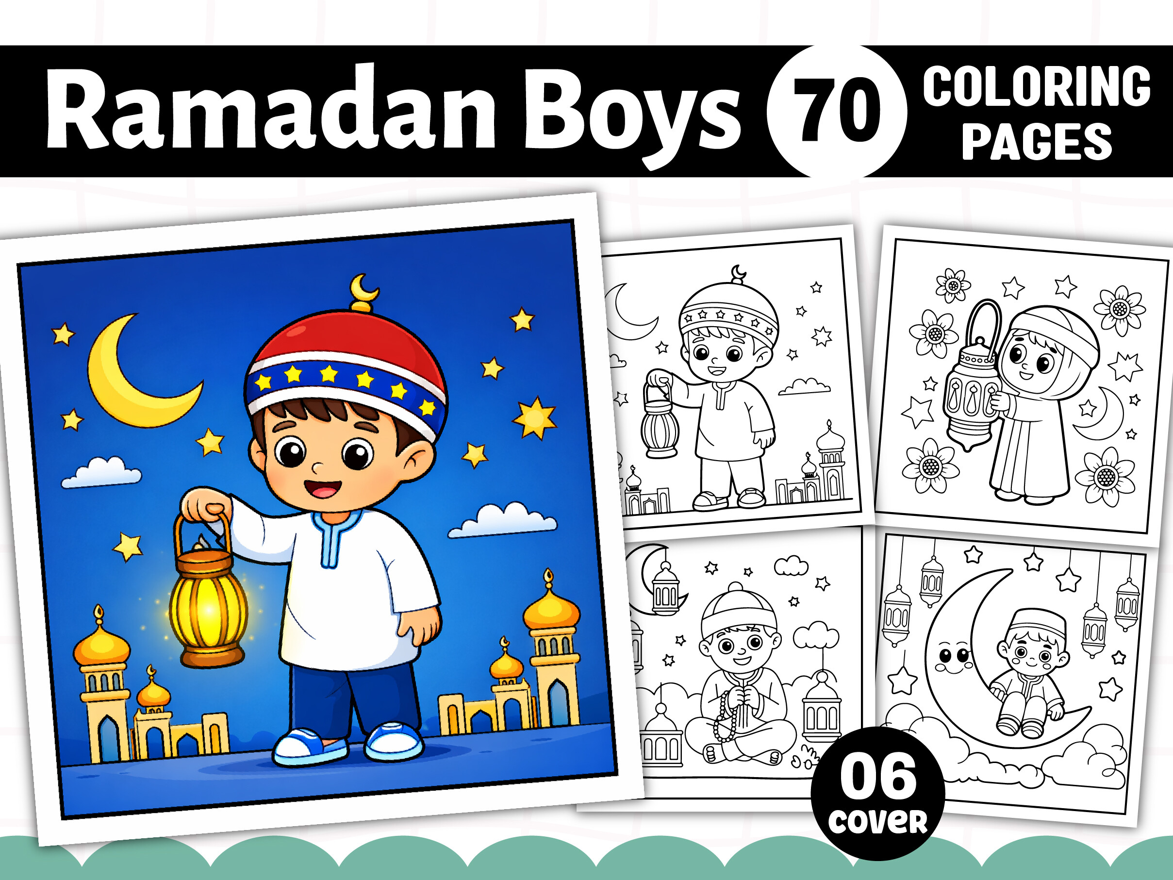 Ramadan Coloring Book for Boys Ages 4–8