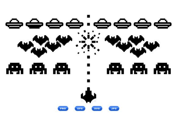 Retro Arcade Space Invader SVG