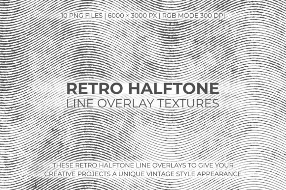 Retro Halftone Line Overlay Textures Grafika Tekstury Przez partikusi design