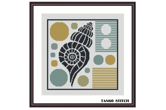Shell Scandi Style Cross Stitch Pattern