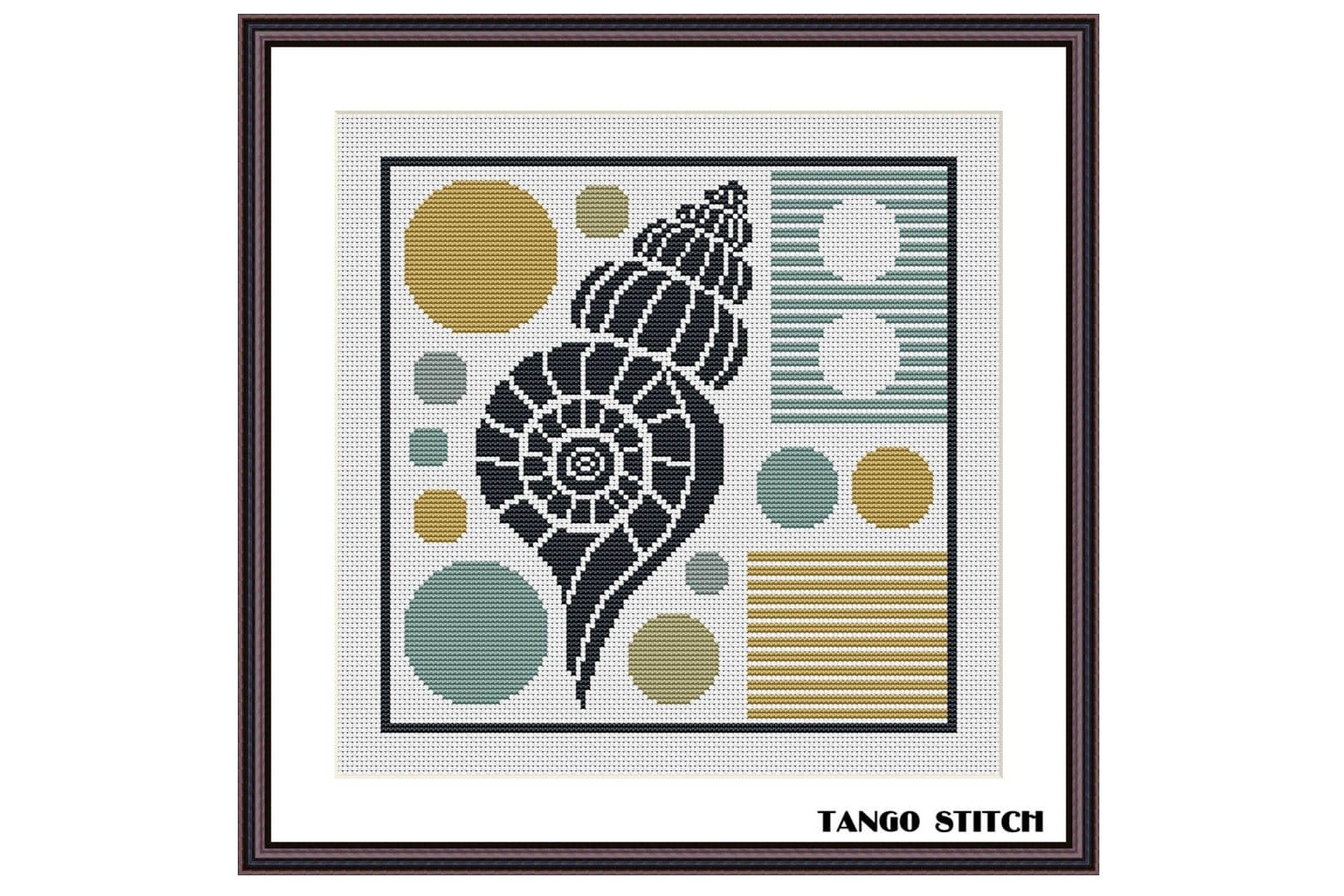 Shell Scandi Style Cross Stitch Pattern