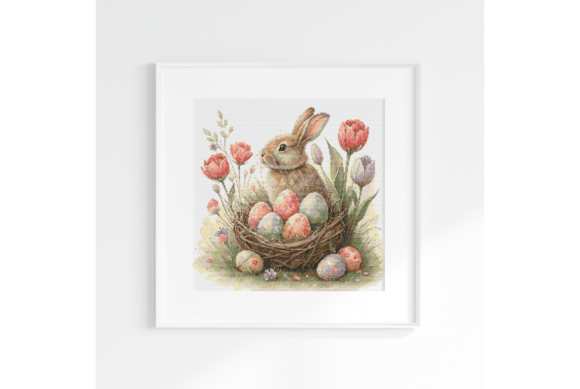 Spring Tulip Rabbit Xstitch