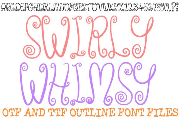 Swirly Whimsy Font - Whimsical Lettering Fonts