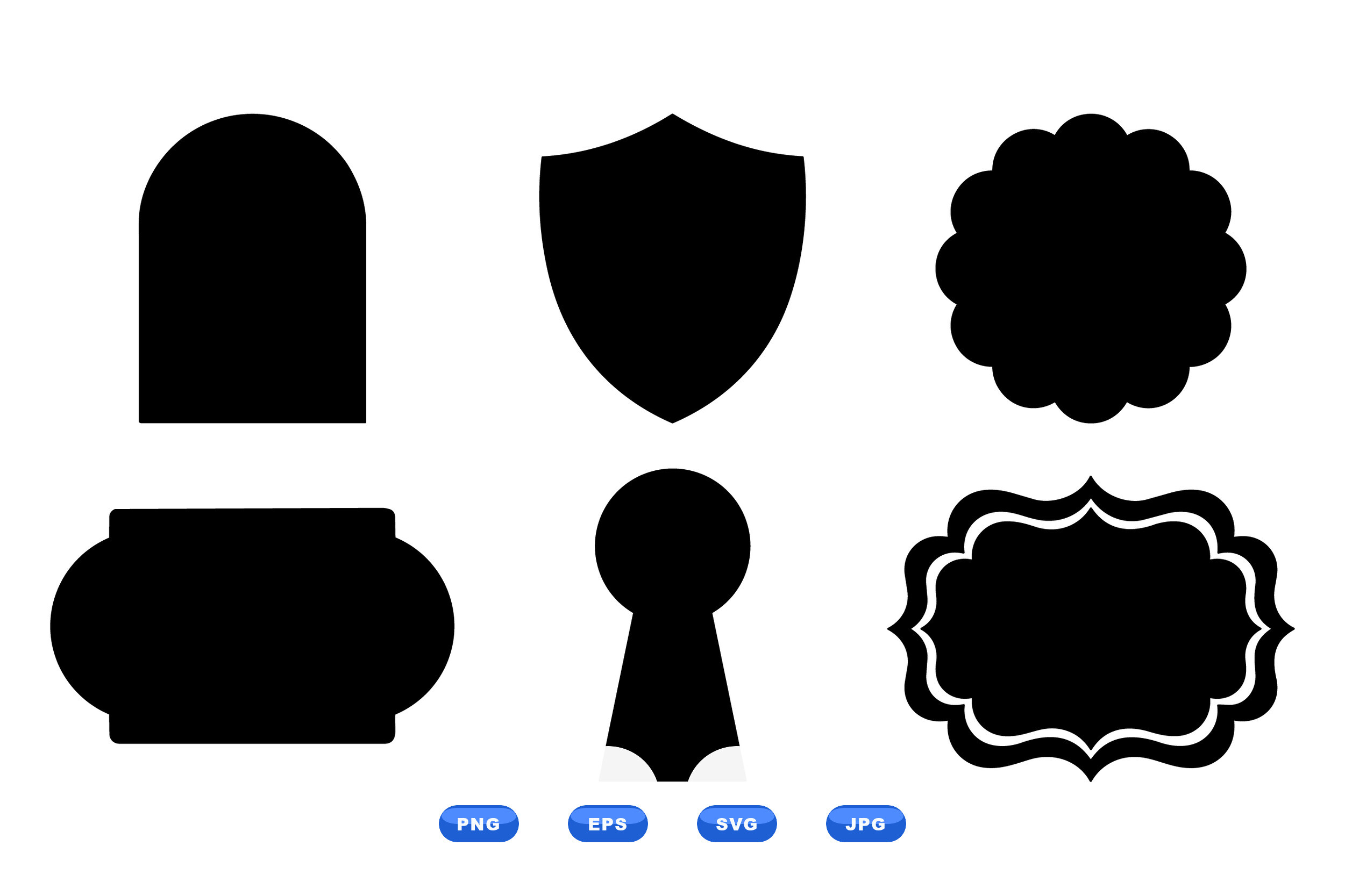 Vintage Label Shape Pack