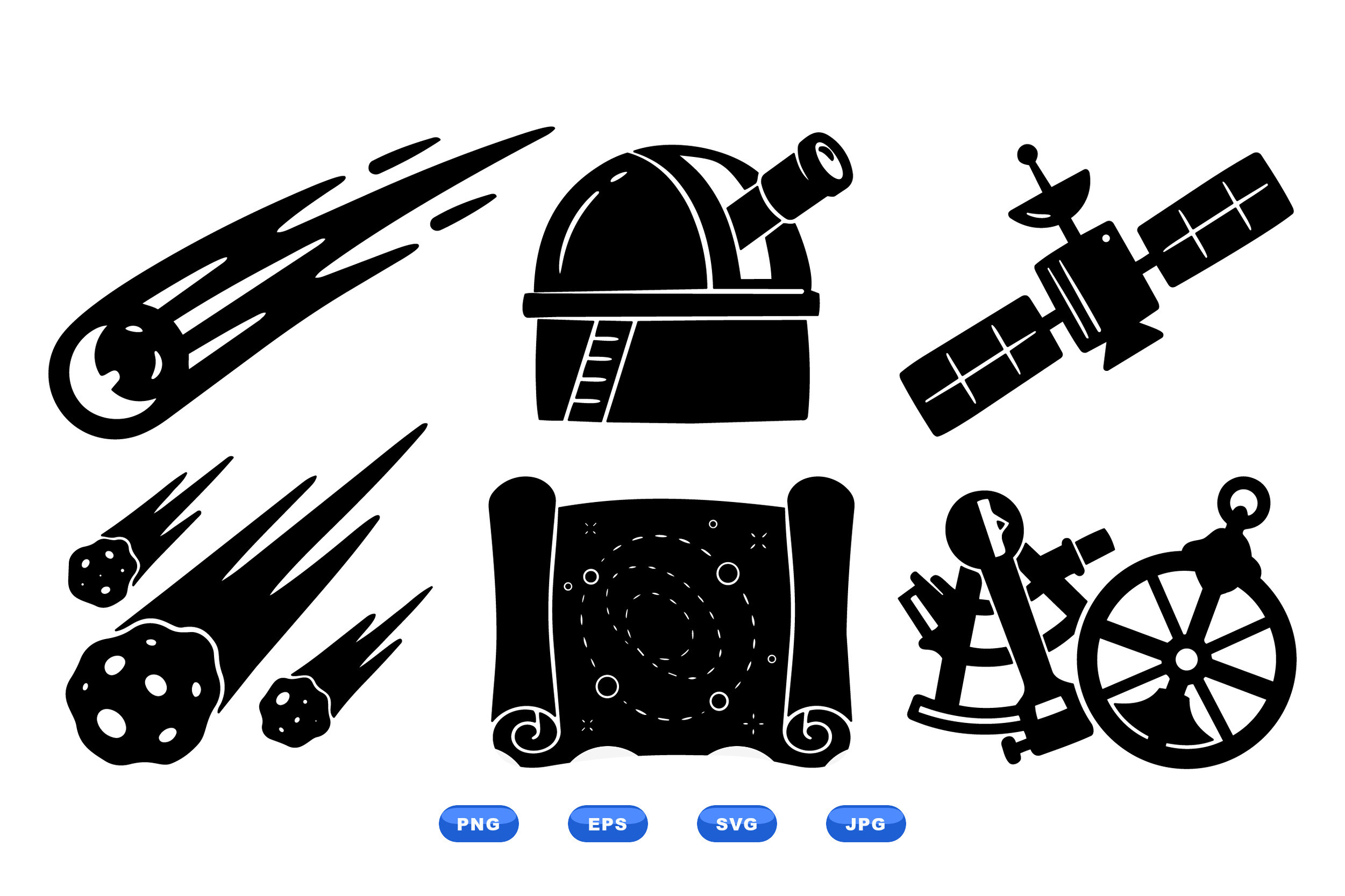 Vintage Space Icon Clipart