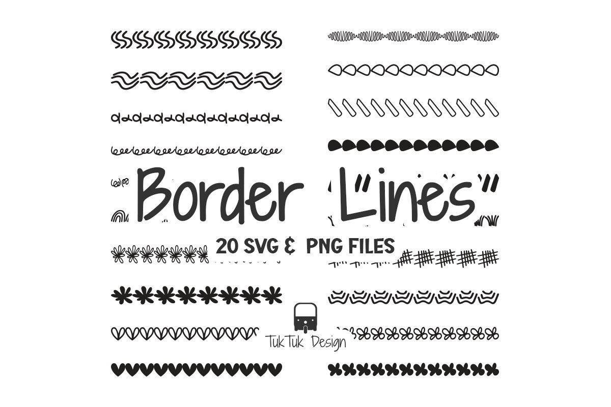 Abstract Border Line SVG PNG Bundle