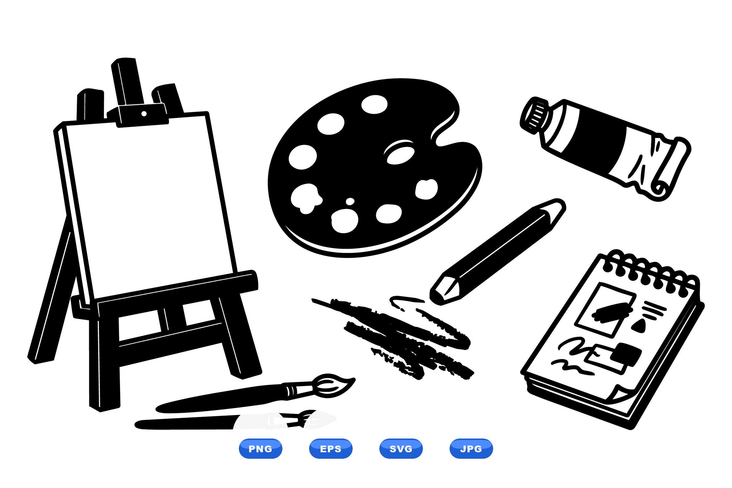 Artist Studio Clipart Collection Graphic by DesignVectx · Creative Fabrica