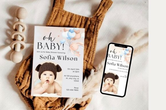Baby Shower Welcome Sign & Invitation