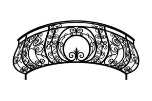 Svg Railing Designs Balcony Railing SVG Bundle Graphic by Designs River · Creative Fabrica