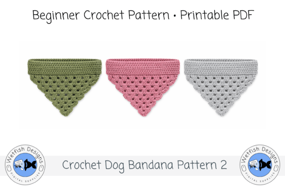 Beginner Crochet Dog Bandana Pattern 2