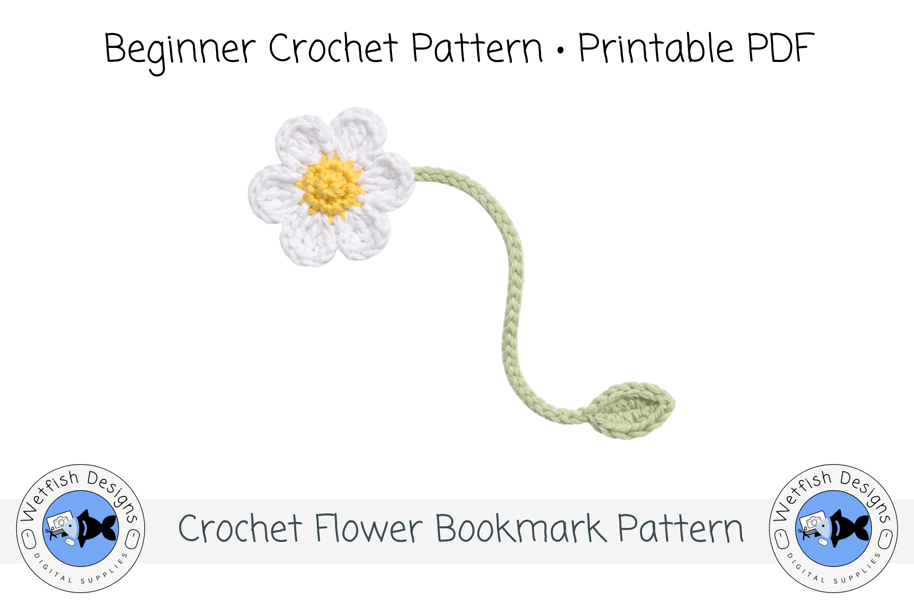 Beginner Crochet Flower Bookmark Pattern