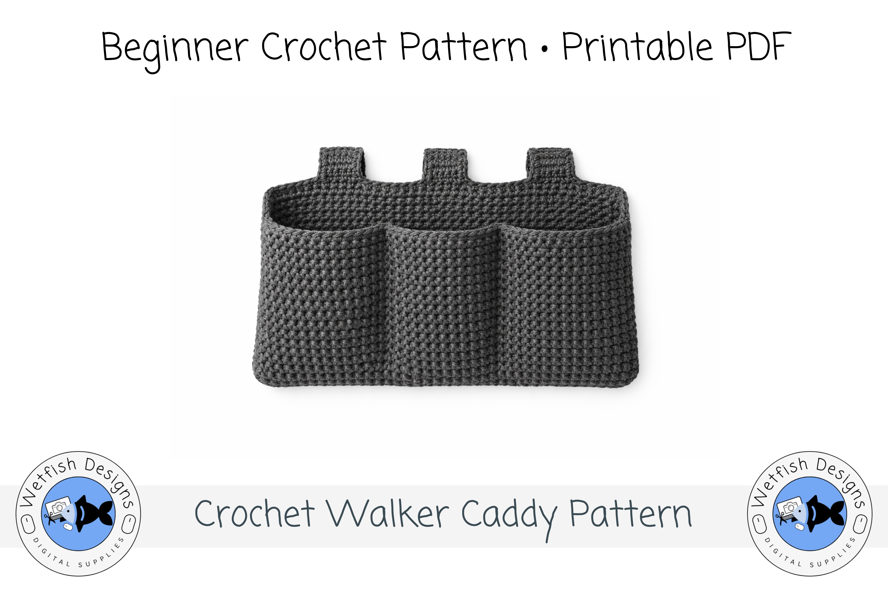Beginner Crochet Walker Caddy Pattern