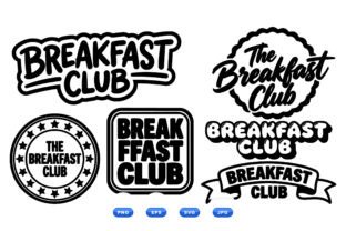 Breakfast Club Retro Logos Graphic by DesignVectx · Creative Fabrica