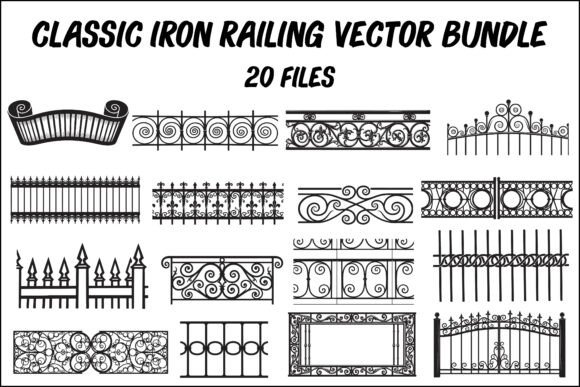 Classic Iron Railing Vector Bundle Graphic by kaziaftaburrahman70 ...