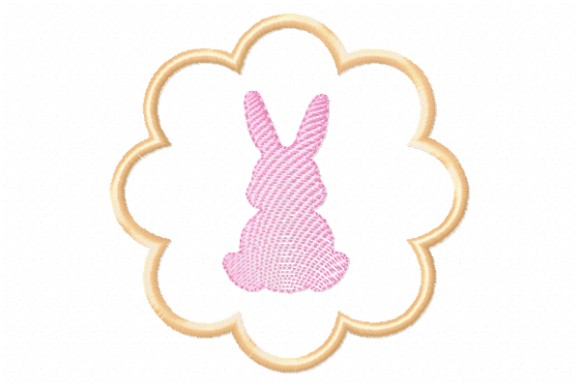 Easter Bunny Mug Rug in the Hoop Embroidery Design