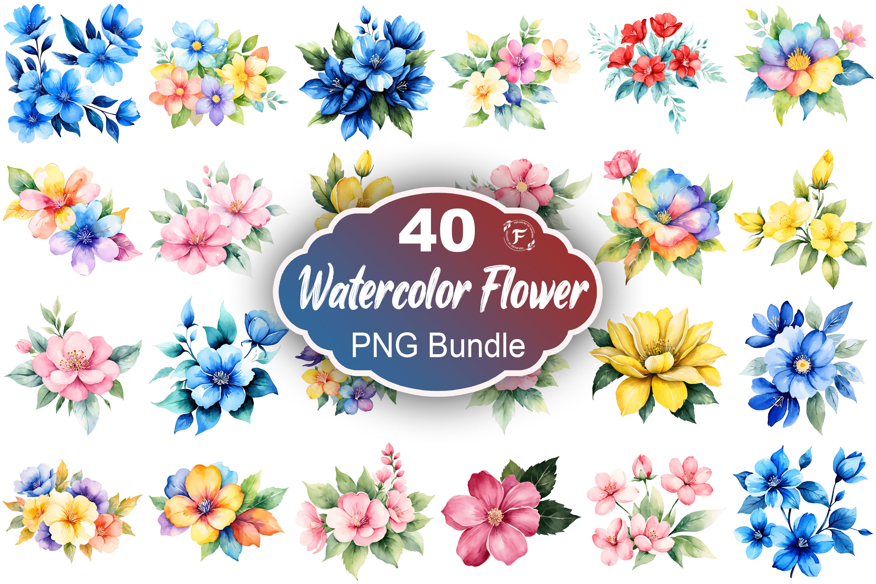 Flower Sublimation Clipart Graphic by Forhadx5 · Creative Fabrica