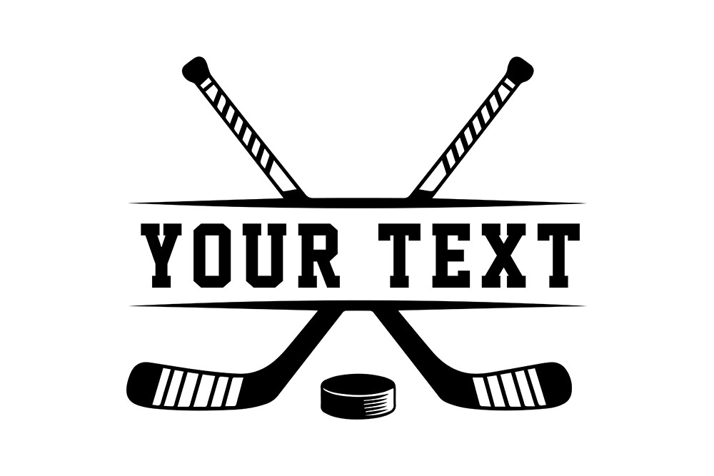 Hockey SVG with Crossed Sticks – Hockey