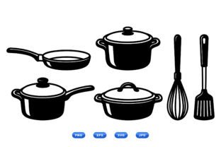 Kitchen Cookware SVG Collection Graphic by DesignVectx · Creative Fabrica