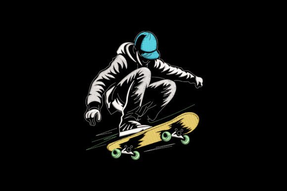Man Riding a Skateboard