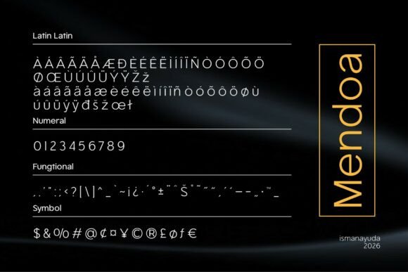 Mendoa Font font preview - 4