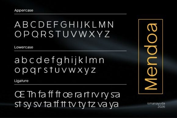 Mendoa Font font preview - 5