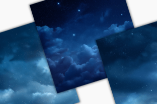 Night Sky Digital Papers Graphic by Mr. Designer · Creative Fabrica
