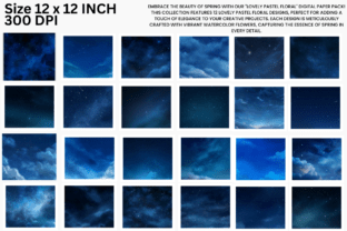 Night Sky Digital Papers Graphic by Mr. Designer · Creative Fabrica