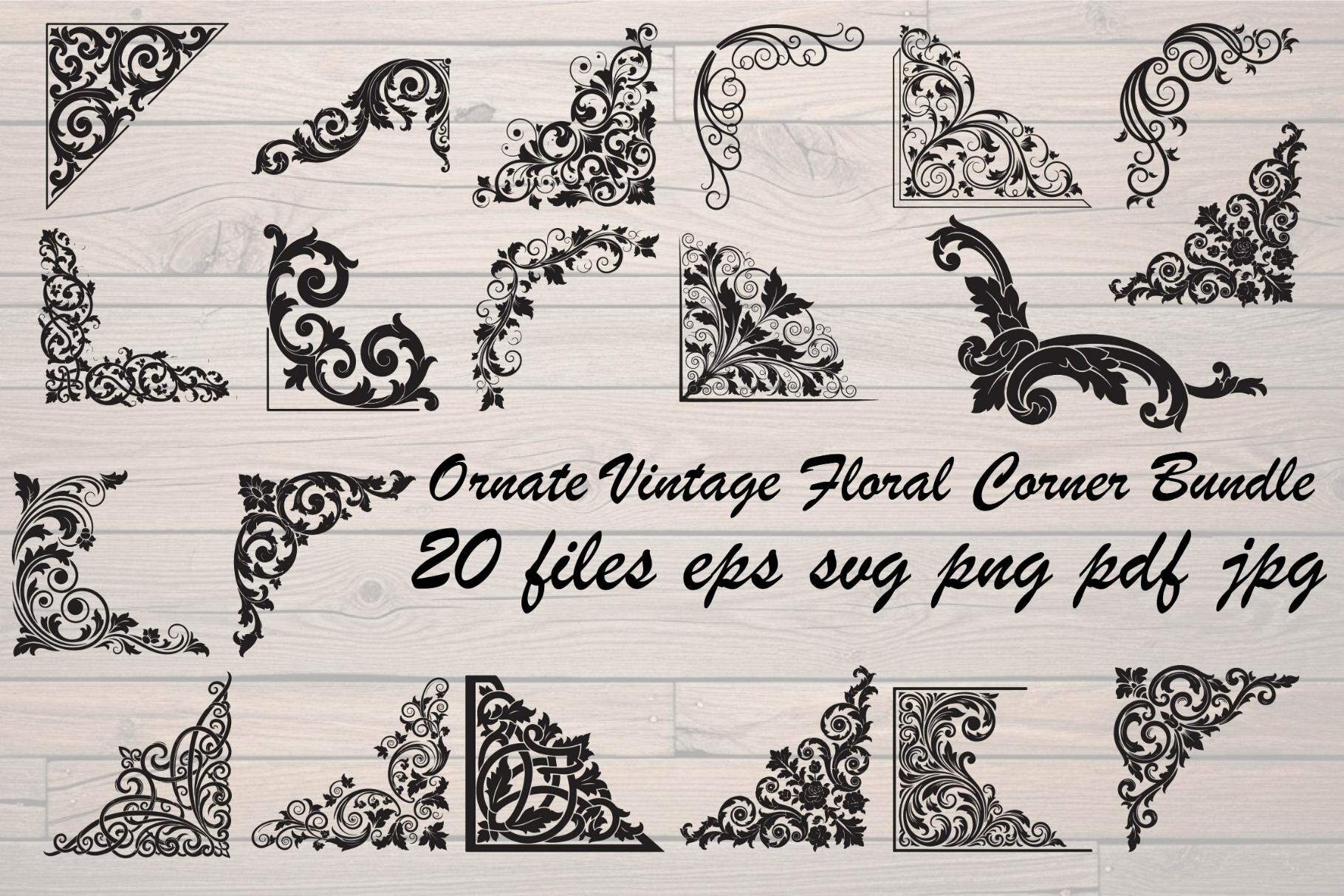 Ornate Vintage Floral Corner Bundle
