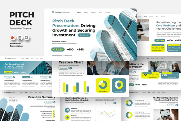 Pitch Deck - PowerPoint Template Graphic by qrdesignstd · Creative Fabrica