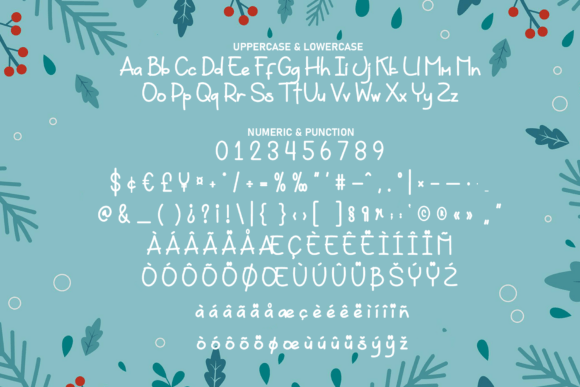 Plants Winter Font PNG with transparent background - Preview 6