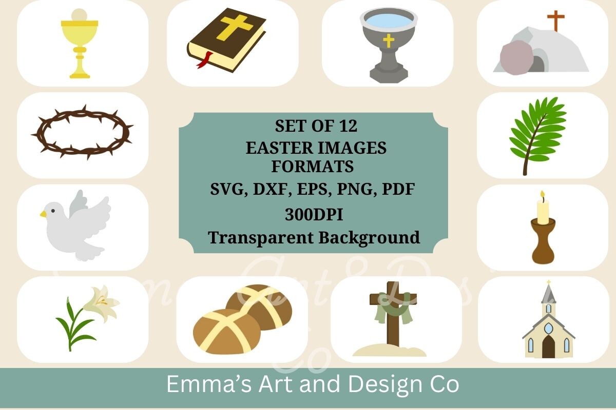 Religious Easter SVG Bundle Graphic by Emma's Art & Design Co ...