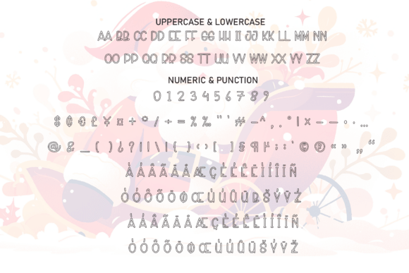Santa Whimsy Font PNG with transparent background - Preview 6