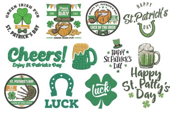 St Patrick's Day Embroidery Bundle