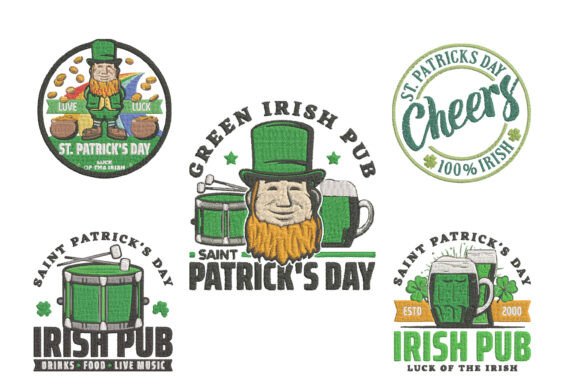 St Patricks Irish Pub Embroidery Set