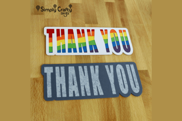 Thank You Slimline Card SVG