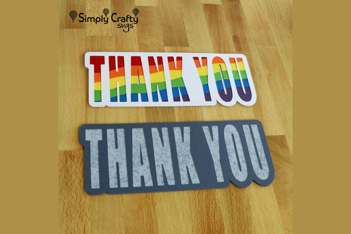 Thank You Slimline Card SVG