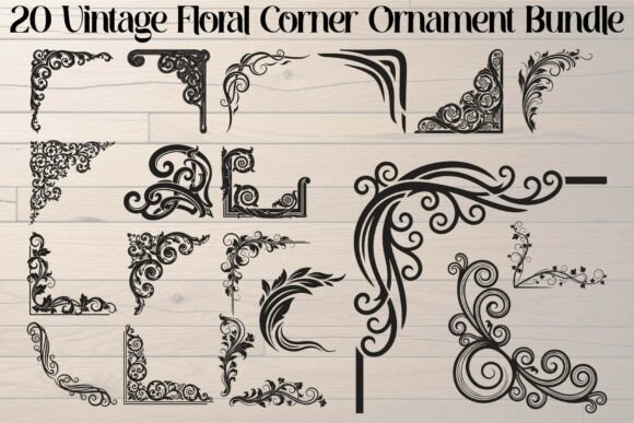 Vintage Floral Corner Ornament