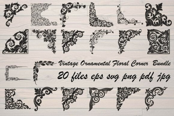 Vintage Ornamental Floral Corner