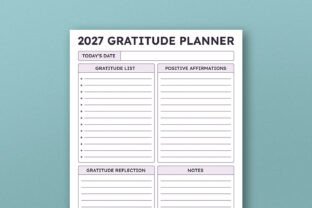 2027 Gratitude Planner Template Graphic by Pugazh Logan · Creative Fabrica
