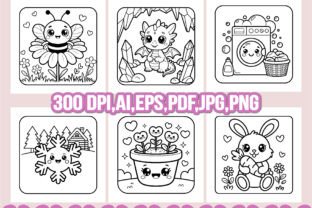60 CUTE KAWAII COLORING PAGES for KIDS Graphic by Art Multi Creation ...