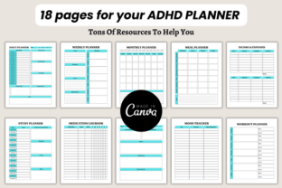 ADHD Planner Canva Template Graphic by DIGITAL PRINT BOX · Creative Fabrica