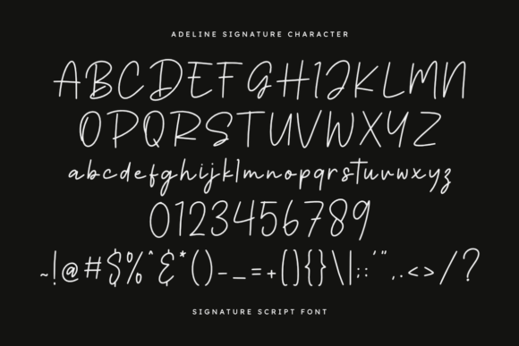 Adeline Signature Font - Preview 1