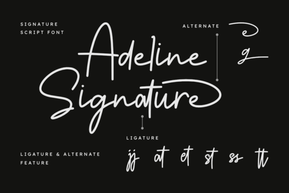 Adeline Signature Font - Preview 2
