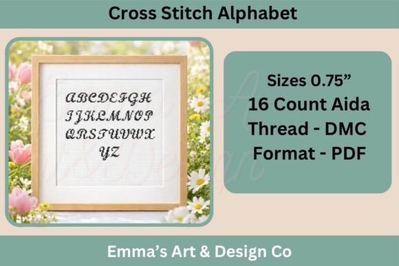 Alphabet Cross Stitch Pattern PDF