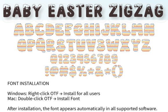 Baby Easter Zigzag Font - Preview 4